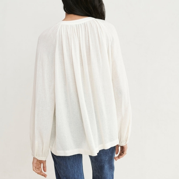 Jenni Kayne Long-Sleeve Willow Blouse in Ivory size XL NWT - Picture 3 of 11